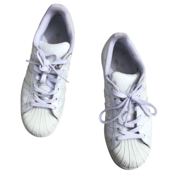 Adidas White Superstar Shoes - Picture 5 of 10